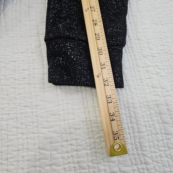 Lord & Taylor Bridged V-Neck Metallic Thread Sweater Women's L Black Silver EUC - Picture 12 of 13